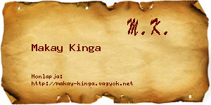 Makay Kinga névjegykártya