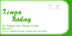 kinga makay business card